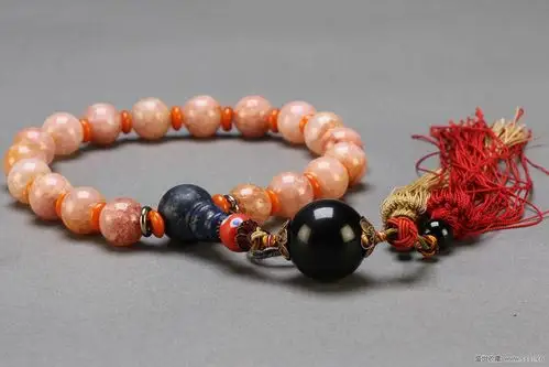 清粉红碧玺珠串s719