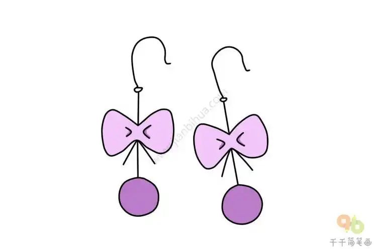 耳环简笔画图片大全 简单又好看