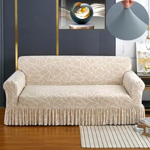 裙边弹力四季通用沙发套罩笠全包套老式皮一二三四人坐垫盖布