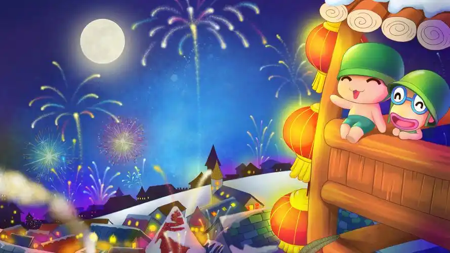 新年烟火 炮炮兵浪漫新年壁纸