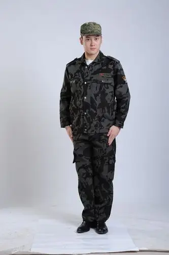 迷彩服军训服作训服迷彩套装军驯服套装暗花地图套装带帽子