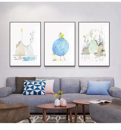 家里墙上挂画客厅餐厅挂画客厅装饰画简约现代抽象画