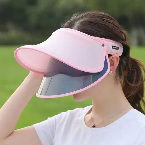 帽子女夏天防晒帽遮脸防紫外线遮阳帽户外骑车帽出游百搭太阳帽夏