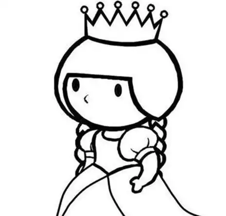 二年级美术画画公主简笔画