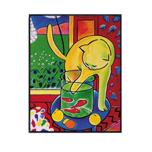 henri matisse 马蒂斯猫金鱼客厅卧室书房玄关酒吧装饰画现代简约 券