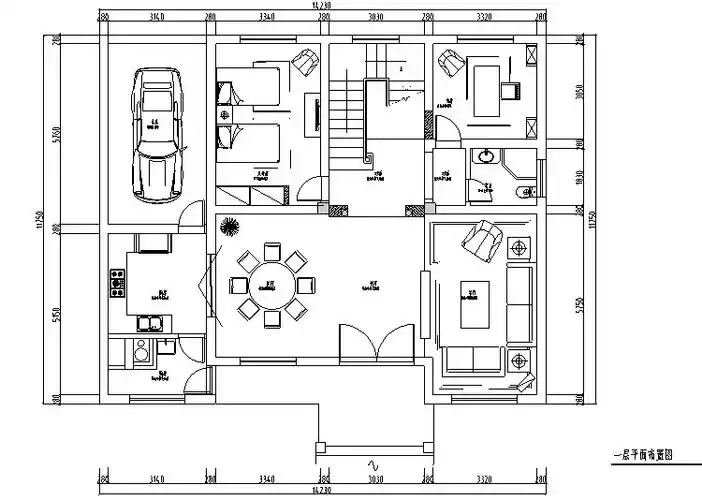 [分享]一套完整室内cad施工图资料下载