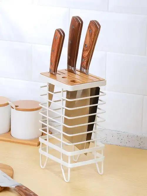 高档贺里gulek小清新铁艺菜刀刀架刀座厨房用品置物架刀架