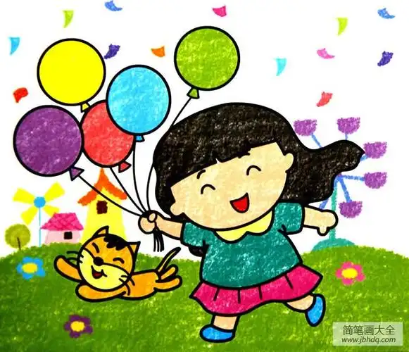 儿童节儿童画作品 六一游玩下一张:六一儿童节绘画作品 六一快乐