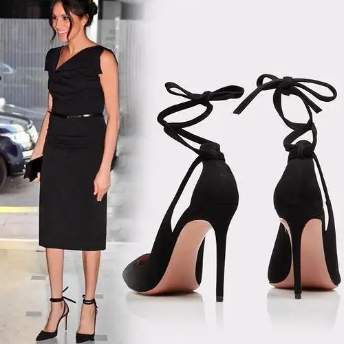 高跟鞋10cm 细跟绑带大额优惠券