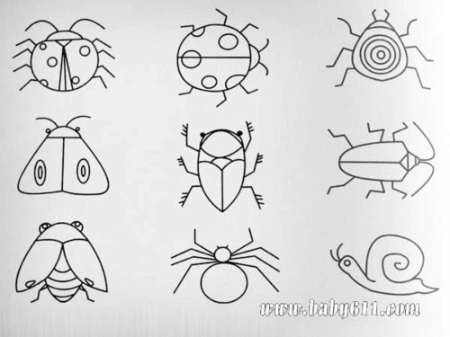 奇妙爬行动物简笔画