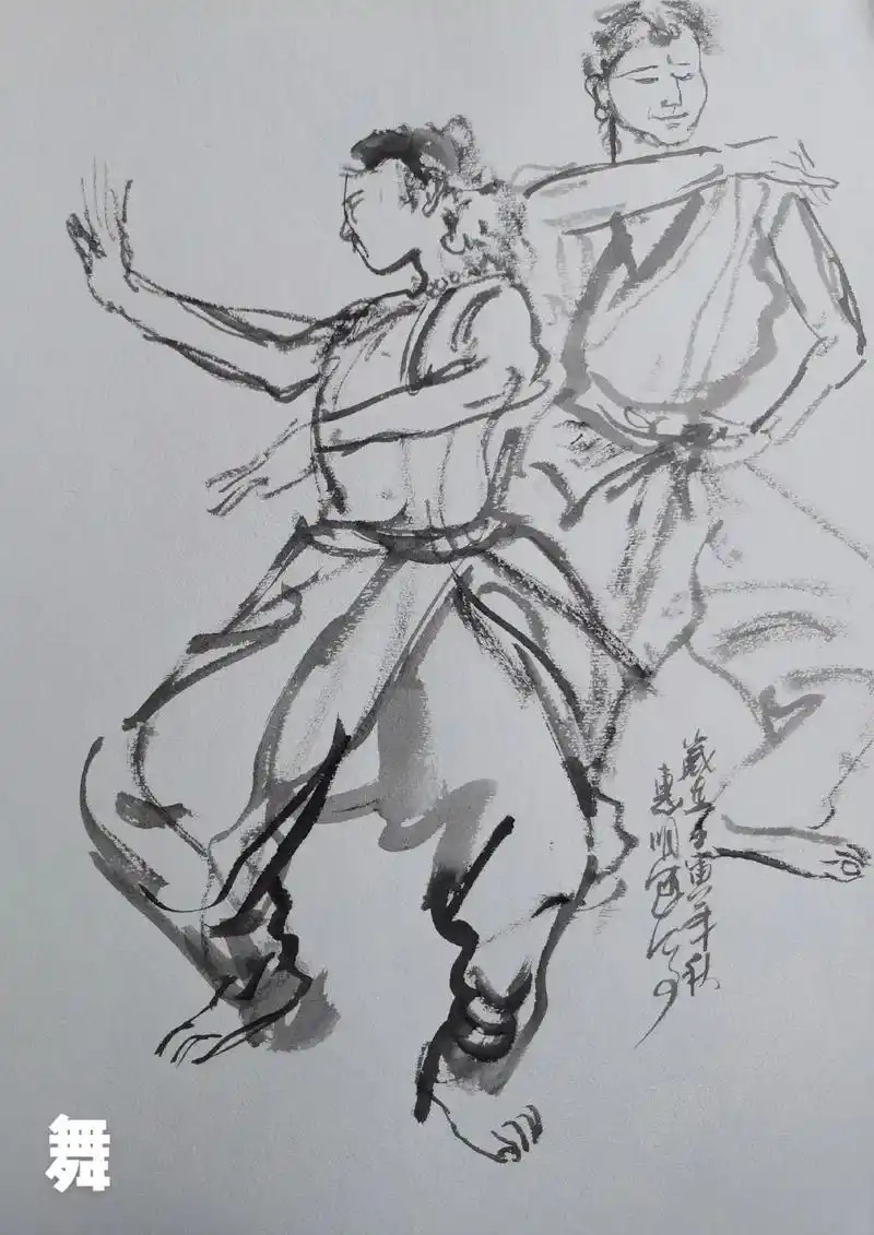 中国画人物速写  - 澄心斋(邢惠明) - 抖音