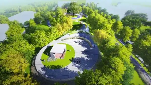 园区中央山体公园效果图