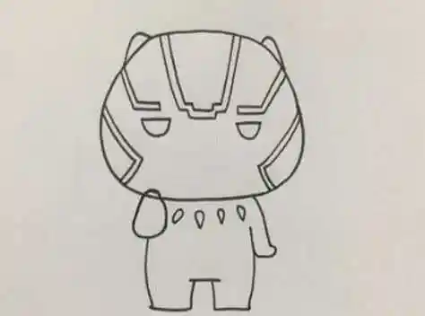 卡通q版黑豹简笔画怎么画 炫酷黑豹简笔画画法教程