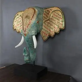 泰域 东南亚招财孔雀手工浮雕壁饰 泰式会所酒店挂件民宿别墅墙饰