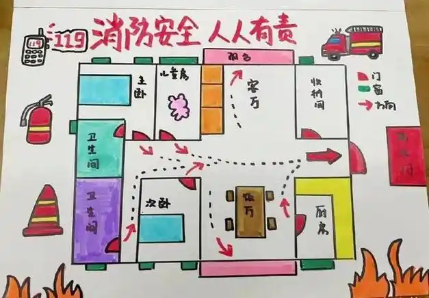 周末,同学们在家长的带领下,积极开展家庭消防安全会议,交流探讨关于