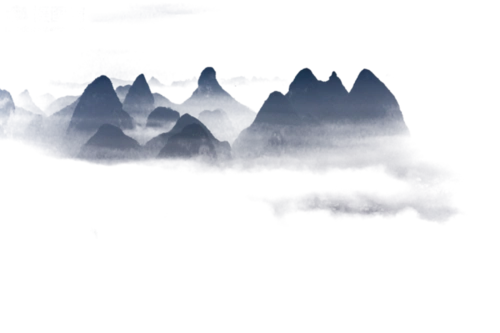 水墨山水天空云雾山水墨画国画中国风天空水墨天空