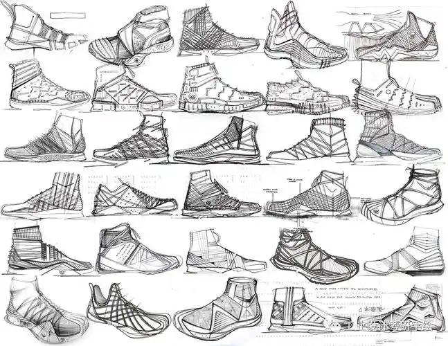 鞋子手绘草图欣赏
