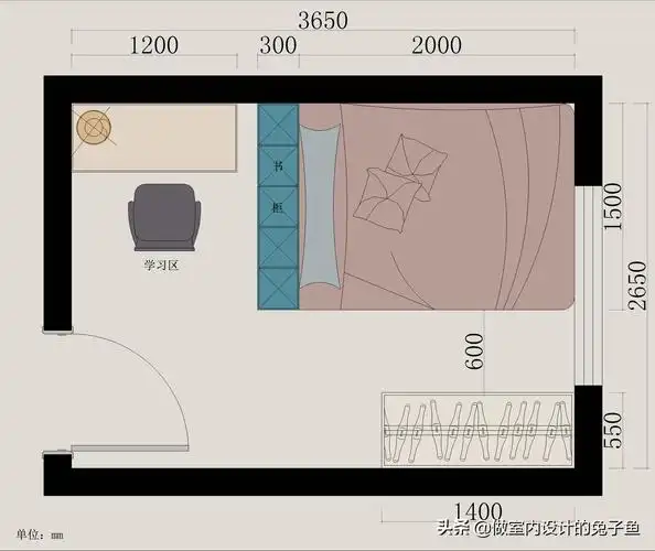主卧床铺摆放风水小卧室中床