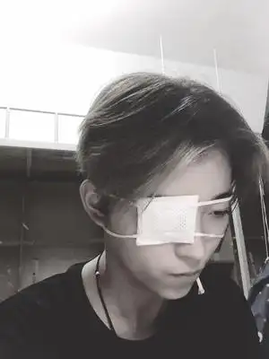 well)同款日本单眼眼罩遮光眼睛受伤病术后保护中二次元jk动漫