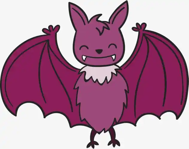 矢量png卡通万圣节紫色蝙蝠