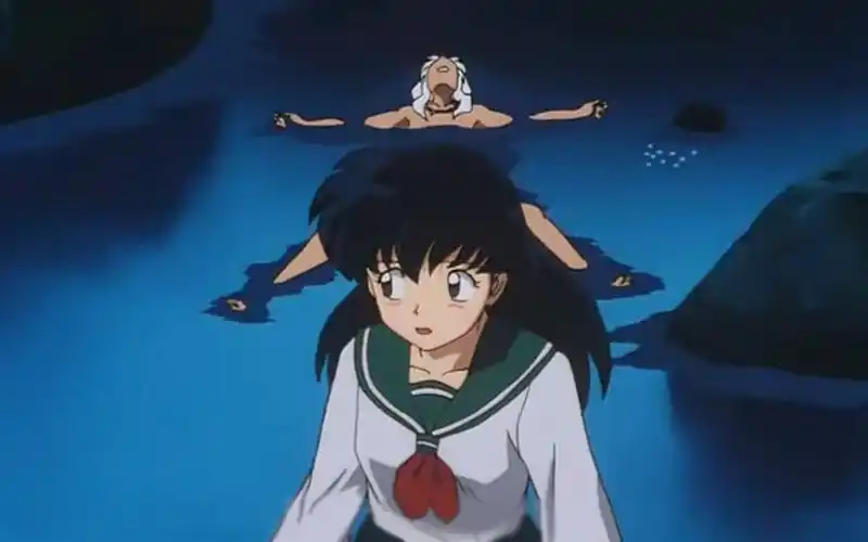 【犬夜叉】二狗子偷看戈薇洗澡理直气又壮,也有被看回来的一天,笑死我