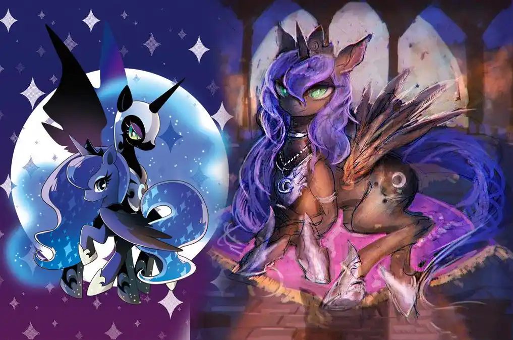 小马宝莉的另类唯美黑化,宇宙公主变成恶魔之女,柔柔是傀儡师