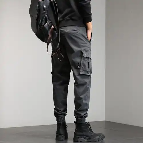 工装裤男春季2022新款宽松束脚九分潮牌秋冬款男士春秋休闲长裤子