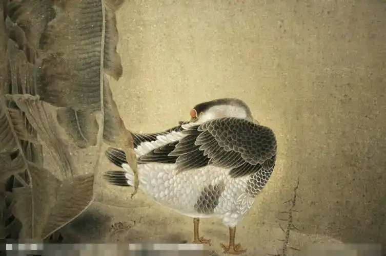 工笔画鹅