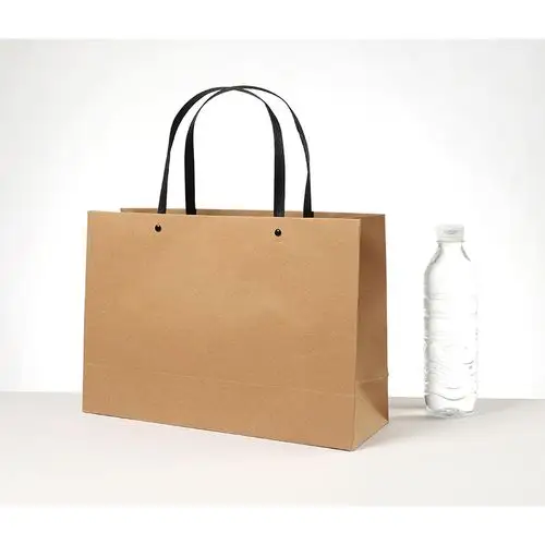 铆钉手提袋礼品袋 黑色手拎纸袋子定做服装包装袋印刷logo