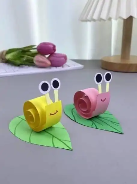 用卡纸做春天的小蜗牛吧简单又有趣快陪孩子一起试试