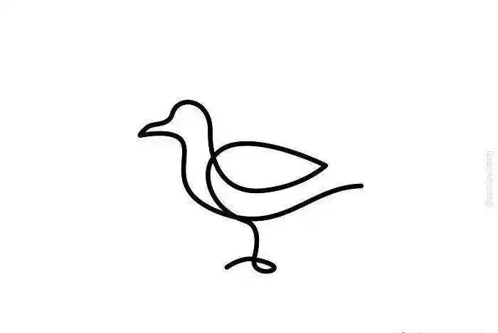 只用一笔画出来的动物_绘画_动态_教程