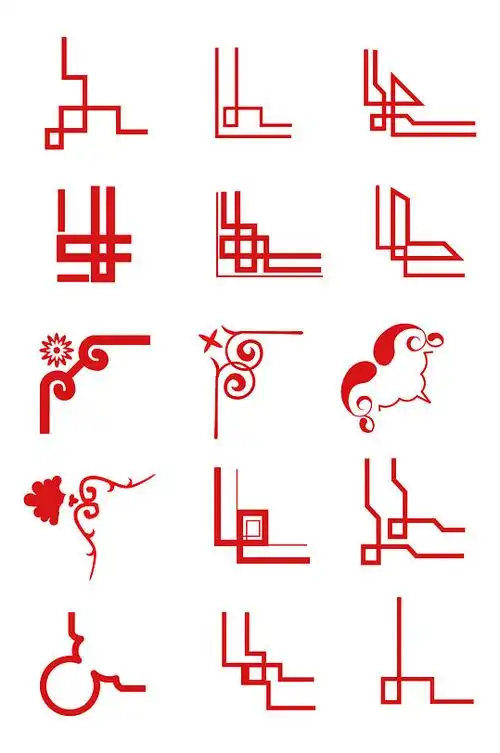 中国风边角花纹边框