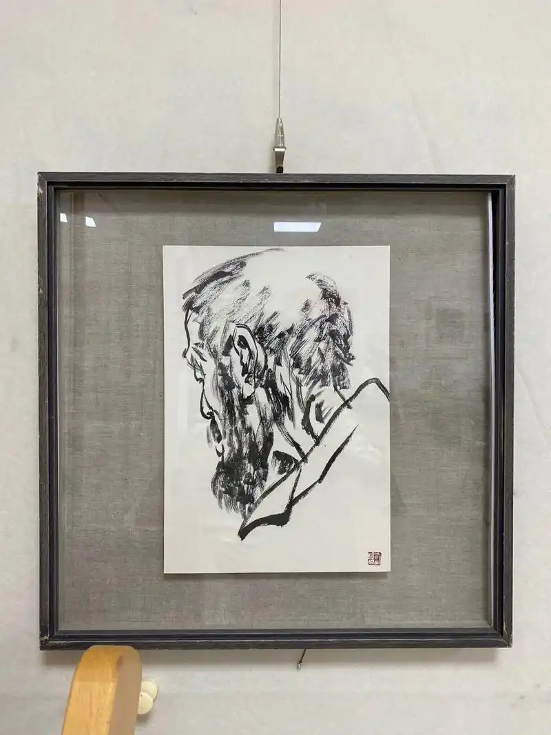 刘泽文老师作品.#黑白线描画 #艺术创作 #灵魂画师 #人物 - 抖音