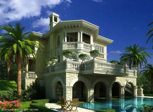 关键词:欧式 别墅 建筑 效果        热带 建筑设计 环境设计 设计 72