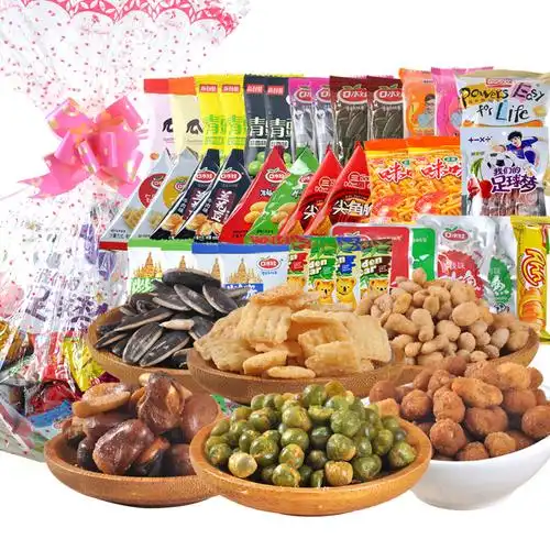 口水娃儿童休闲零食大礼包节日礼物七夕送女友吃货散装批发生日