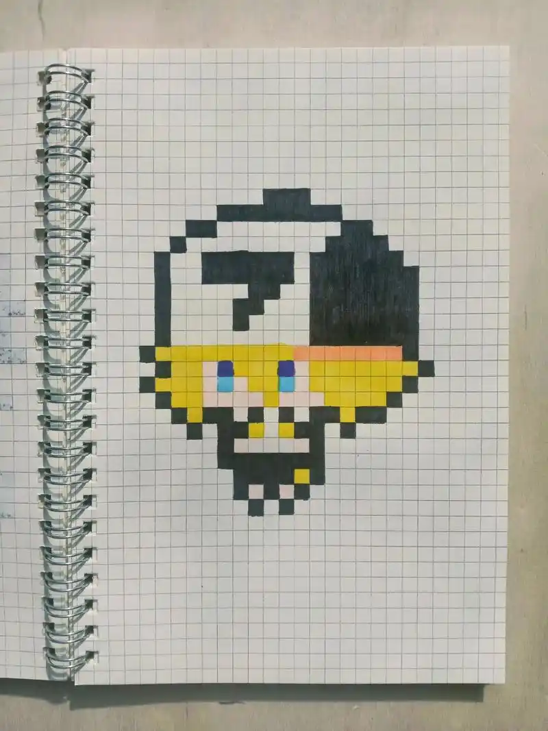 像素画 临摹a5本 #凹凸世界—金  - 抖音