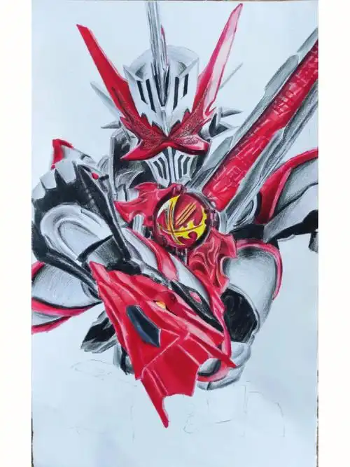 圣刃龙纹骑士手绘