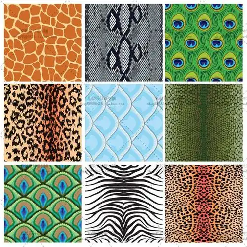 25个eps 斑马纹 豹纹 动物花纹图案 矢量图 设计素材 2016042009