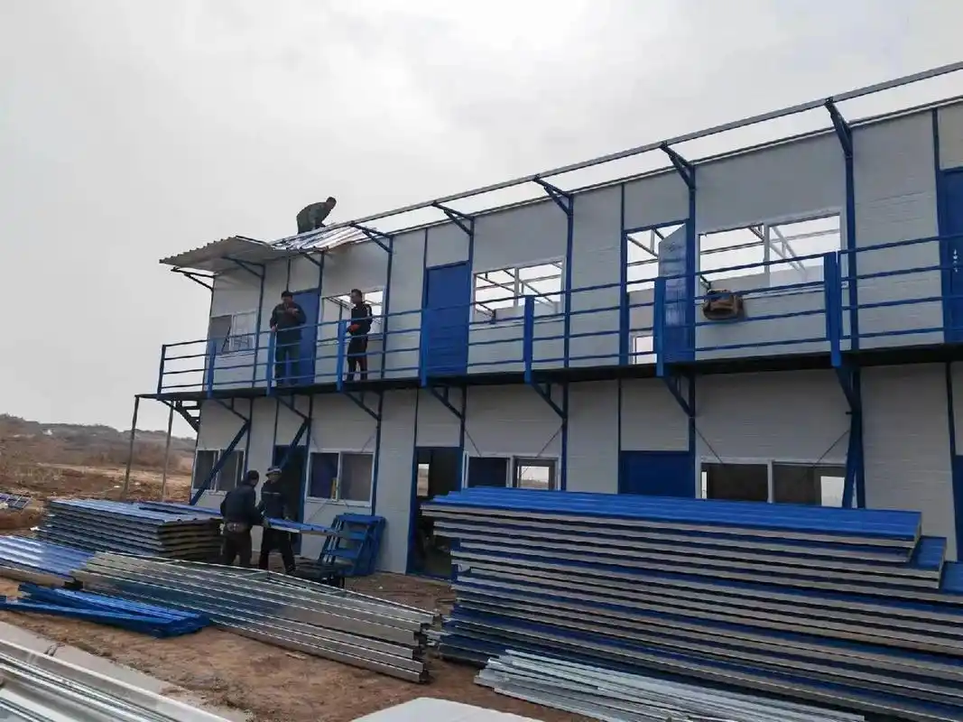 活动板房临建活动房工地工人宿舍铁皮防火岩棉彩钢单层双层移动房