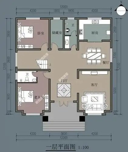 农村宅基地面宽12米,进深12米,想建两层怎么设计比较好?