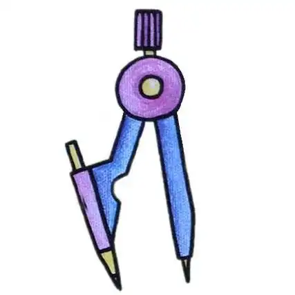 圆规简笔画的画法步骤教程_动漫人物_儿童简笔画大全_可乐云