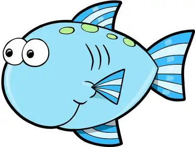 傻的可爱鱼海洋矢量图照片