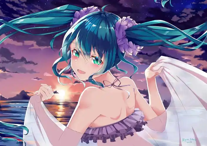 分类:二次元昵称z5j7v1neyk分享了这个作品#vocaloid#初音未来#泳装