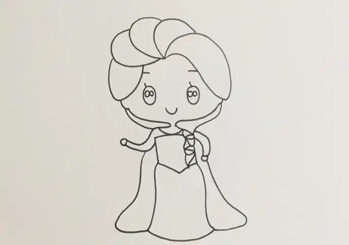 q版艾莎公主简笔画法步骤分享q版艾莎公主简笔画法步骤分享艾莎q版简