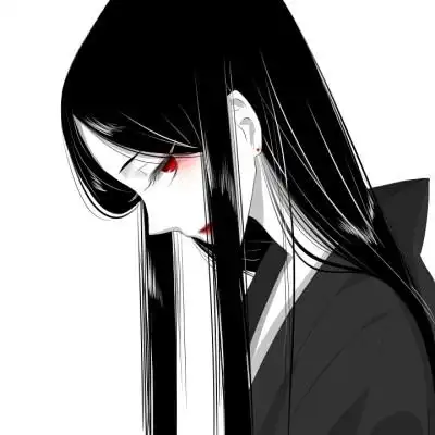 低头含羞长发美人_动漫女生头像图片_扣扣居