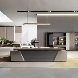 老板桌简约现代轻奢总裁大班台总经理办公室桌椅董事长桌时尚新款