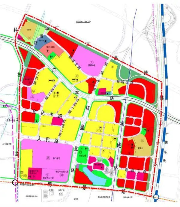 多条轨道交通经过狮山城区最新规划出炉