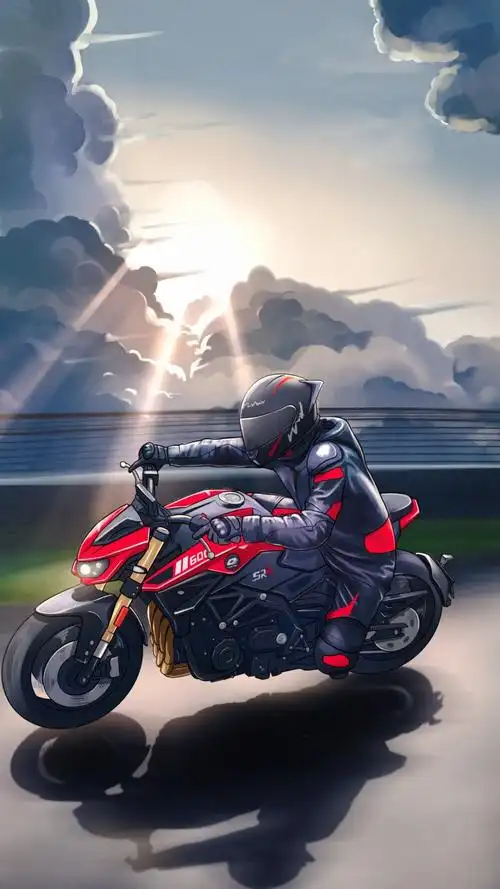 机车「图源:微博(爱画画的黑白灰)」