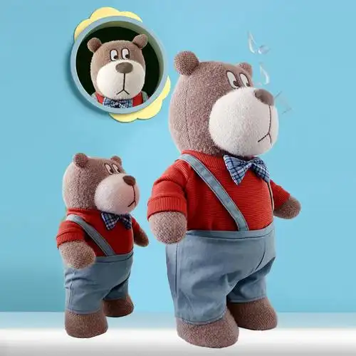 领结背带搭配限量小熊汉斯毛绒