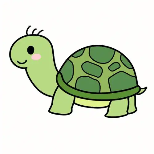 娃幼儿园之前够教咯小乌龟简笔画分享